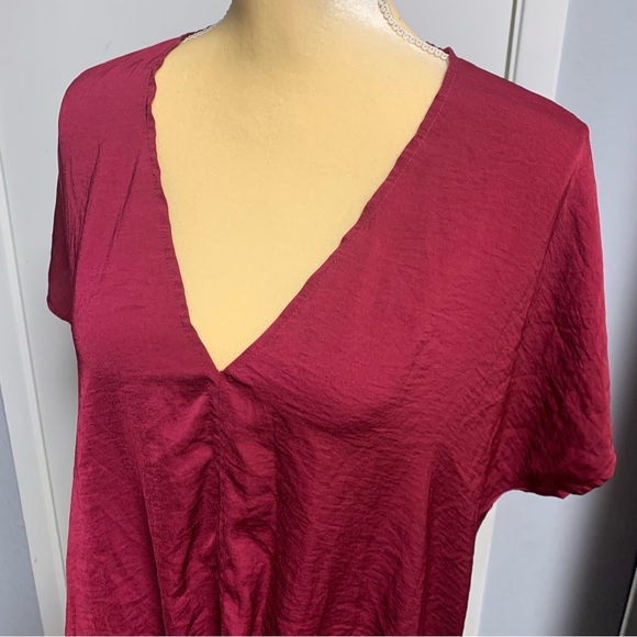 Lucky Brand Dark Berry Pink blouse size M - Picture 3 of 6